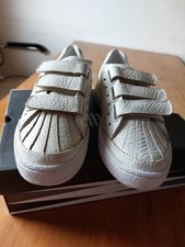 Herren Designer Schuhe Sneaker KU VELCRO CREAM WHITE. P.Schmid Gr. 41