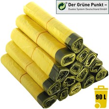 Gelber Sack Gelbe Säcke Müllbeutel Müllsäcke Abfallbeutel Abfallsäcke 90L