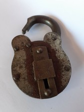 VINTAGE EX MILITÄR VORHÄNGESCHLOSS MIT KRÄHENFUSSMARKE
