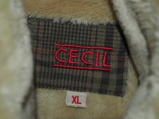 CECIL ärmellose Weste Karo braungrün Fellkragen  Gr L 40 42 Büro Freizeit