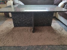 Granit Tische Blue Pearl ein großer Couchtisch sowie 2 kleine achteckige Tische 