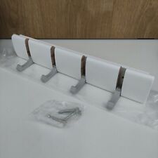 Wand oder Tür montiert Kleiderständer 4 Klappbare Haken Kleider Aufhänger flaches Profil NEU