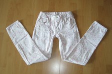 ? H&M Skinny Jeans Größe 152 Rosa Herzchen Bund verstellbar sehr guter Zustand 