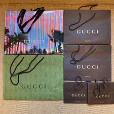 GUCCI; 6 STCK. ORIGINAL PAPIERTASCHEN, SHOPPING BAGS; GESCHENKTÜTEN; NEU