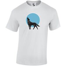 Abstrakte Wolf Howling at Moon T-Shirt Shirt Erwachsene Teenager & Kinder Grössen