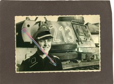 0804 ) Foto Wehrmacht Panzer Tank Mann Panther ? Turm Nr.213 .