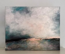 ART Original  Wandbild  Bild Gemälde Unikat Art Kunst Malerei Natur Wolken Sonne