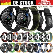 Nylon Leder Armband Für Samsung Galaxy Watch 4 Classic 42/46mm Active 2 40/44mm
