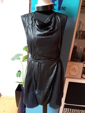 Diesel Mesh Satin Mix Kleid & Unterkleid Gr.34/36 Gr.S Biker Rocker Look Gothic