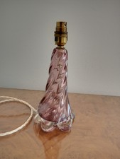 1950er Murano Glas Spirallampensockel.