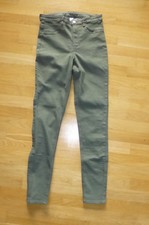H&M DIVIDED - Damen Jeans - Stretch - 5-Pocket  slim fit - oliv grün - Gr. 40/42