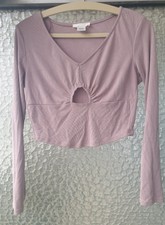 Top *bauchfrei* bauchfrei cropped bella *nude* beige S Shirt *Pullover Party Y2K