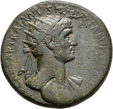 FITZ ROMAN EMPIRE HADRIAN AE DUPONDIUS FORTUNA REDUX ROME ±AIT2210
