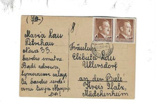 Karte aus Piotrków Trybunalski  ( Petrikau ) nach Ullersdorf Glatz 1944