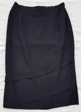 Gerry Weber Rock klassich 3-lagig Gr. 44/L schwarz neu Midirock