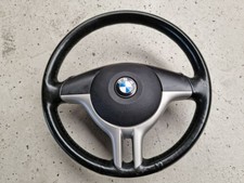 BMW E46 E39 E53 E38 Sportlenkrad Lenkrad Leder Schwarz Spange Silber 