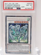 Yugioh  PSA 8 NM-Mint Sternenstaubdrache AC11-DE024 Limited SCR