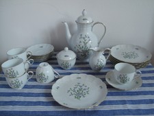 AK Kaiser Romantica Kornblume edles Kaffeeservice 6 Personen 21 Teile blau Blume