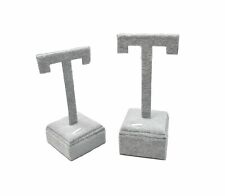 Samt Grau Ohrringständer Ohrring Schmuckständer Ohrstecker Halter Ohrringhalter 