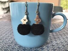 Goldschmiedearbeit: Ohr-Hänger „Zwerg“, Silber, Gold, schw. Kugel, hoher NP