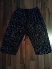 ✨ Damen Sommerhose blau XL 3/4 7/8 Hose Stoffhose Bermuda Shorts Capri Sommer 