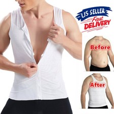 Herren Ultra Slim Kompression Unterhemd Tops Herrentitten Gynäkomastie Unterhemd Body Shaper