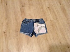 Mädchen Sommer Jeans Shorts von C&A in Gr.140 mit Pailletten.