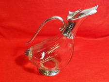 Decanter Wein Karaffe Ente Antik versilberte Montur Krug Kanne Alt