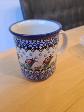 Orginal Bunzlauer Keramik Kinder Tasse Kaffetasse Becher Teetasse Handarbeit 