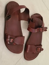 Jerusalem Biblical Sandalen Braun Kamel Leder Gr.38