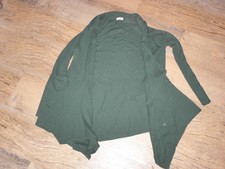 Damen lange Strickjacke / Offener Cardigan Dunkelgrün Corley Gr. 42 