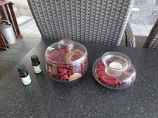 Potpourri Glas dose Rund deko schale Teelicht Halter