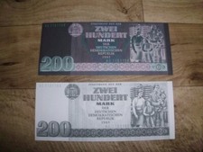 DDR, Mark der DDR, Banknoten-Set, 200 M, 1985, REPLIKEN, ANSICHTSEXEMPLARE
