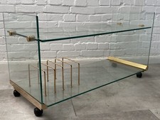 Hifi Design Regal Glas Messing Sideboard Audio Rack Vintage Medien Board