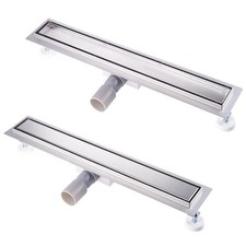 Aica Italienische Duschrinne Edelstahl 90 cm Siphon Bodenablauf Modell 2in1 OVP!