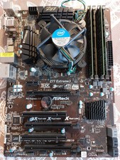 Mainboard Asrock Z77 Extreme3, Intel CPU I7 2600k, 16 GB RAM, Kühler, Blende OVP