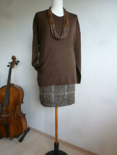 Festoon Wollrock-Minirock, Frotté, Beige kariert, Gr. 44