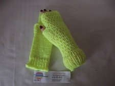 Armstulpen,Pulswärmer,Handgestrickt,neon gelb ,Neu !!