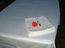 Tischdecke Tafeltuch 140x190 cm Tablecloth Damast Baumwolle weiß glatt 