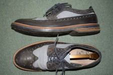 Clarks Leder Brogue 2 Tone grau Leder Schuhe Größe UK 9 G