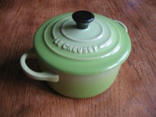 Mini Cocotte Le Creuset Steinzeug/Keramik grün 250 ml