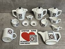 Posten Kaffee Hag Porzellan 15 Teile Reklame 50er Jahre Cafe Deko Reklame