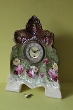 imposante amerikanische mechanische Kaminuhr Tischuhr Buffetuhr Blumendekor