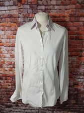 März impression Bluse Hemdbluse Gr. 38 Weiß Baumwolle klassisch Business 