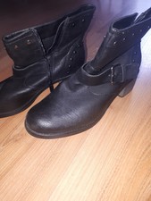 Stiefeletten Boots Cityline Reno Nieten schwarz Gr. 40