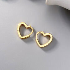 Creolen Herz echt Sterling Silber 925 Damen Ohrringe Kreolen