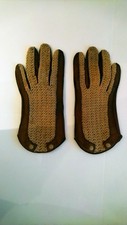 Damen Handschuhe ? Leder, 50er Jahre, gebraucht, gut, 1 Paar, Schrankfund 