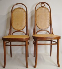 2 FMG Stuhl Wiener Geflecht Sessel Chair Hochlehner Holzstuhl ähnlich Thonet 