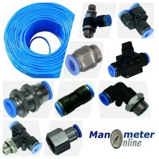 Steckverbinder wie IQS/ Festo Steckverschraubung Druckluft Pneumatik PU Schlauch