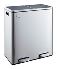 B-Ware Treteimer Abfalleimer Mülleimer Mülltrennung Edelstahl 60L Papierkorb